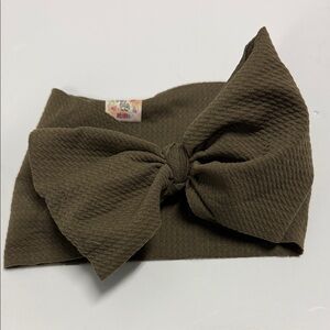 Military green Bow Kids Headband